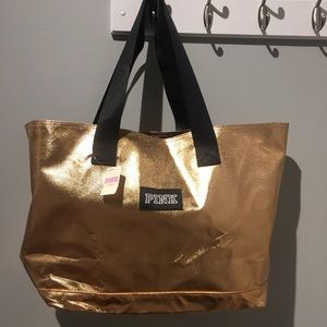 PINK Metallic Tote New!!